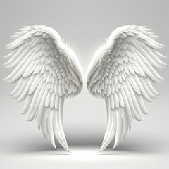 Angel wings in white