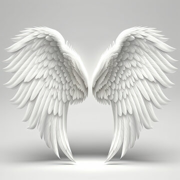 Angel wings in white