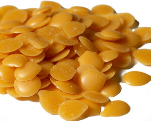 Candelilla Wax SP 75 isolated in a white background. Chemical ingredient for Cosmetics and Toiletries product.