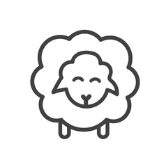 Line icon sheep, vector, illustration.