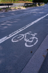 Obraz premium Marburg, Radweg Straße