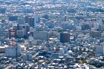本丸跡からの眺望・南方面・鳥取城跡（鳥取県・鳥取市）