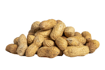 Peanuts in shell.  Nuts. healthy food. close up