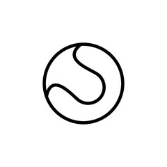 Tennis ball icon vector logo design template