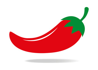 Red chili peppers vector isolated on white background. Chili pepper strength level indicator. Mild spicy hot pepper. Peppery levels. Vector graphic