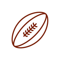 Rugby ball icon vector logo design template