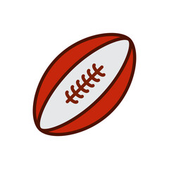 Rugby ball icon vector logo design template