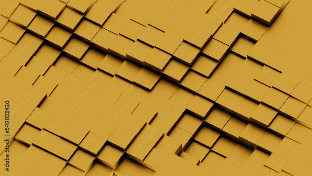 Aufkleber abstract mosaic brown pattern background. design. moving square shaped tiles in wave like motion.
