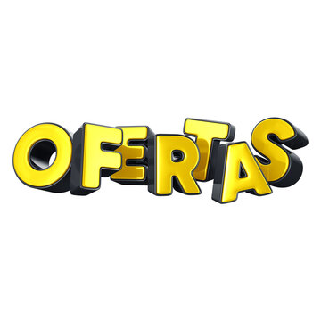 Selo ofertas 3d, selo ofertas em amarelo e preto