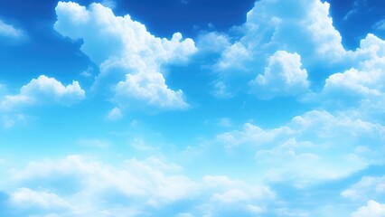 Fototapeta white fluffy clouds on blue sky obraz