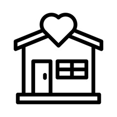 home sweet home line icon illustration vector graphic