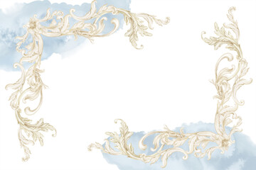 watercolor ornate backdrop