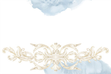 watercolor ornate backdrop