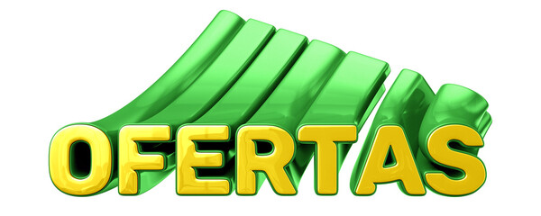 Logo verde 3D Oferta