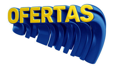 Selo ofertas 3d, selo ofertas em amarelo e azul