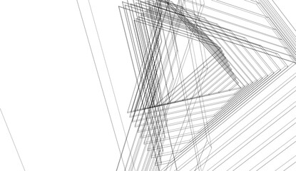 Fototapeta premium Abstract architecture vector 3d illustration
