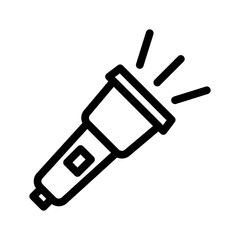torch light line icon illustration vector graphic