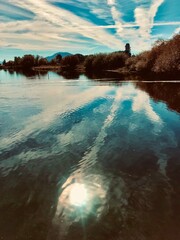 tropical island at sunset