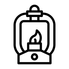 lantern line icon illustration vector graphic