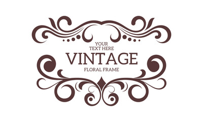 Ornament Vintage frame for design