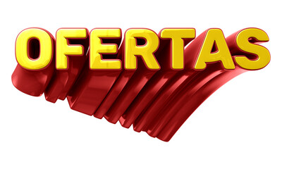 Selo ofertas 3d, selo ofertas em amarelo e vermelho