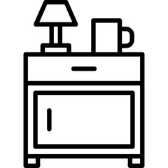Bedside Table Icon