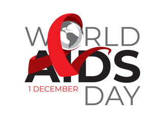 World AIDS Day, vector illustration. Poster, banner design