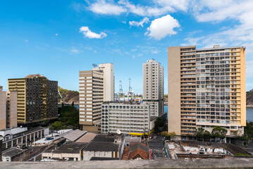 View of Buildings in Downtown Vitoria City, Brazil