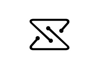 initial letter logo S with dots initial company icon business logo background illustration