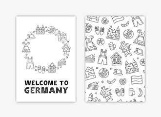 Cards with German landmarks and attractions.