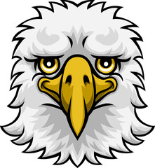 Obraz premium Eagle Mascot Cute Happy Cartoon Character