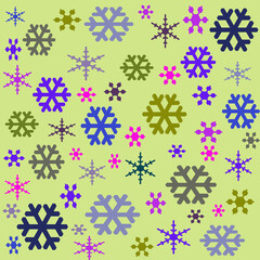 seamless background with snow flakes