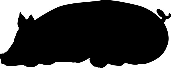 Pig Silhouette Farm Animal © Christos Georghiou