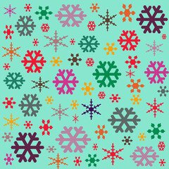 seamless pattern with snowflakes
