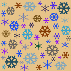 seamless pattern with snowflakes
