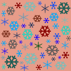 seamless pattern with snowflakes