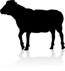 Sheep or Lamb Farm Animal in Silhouette