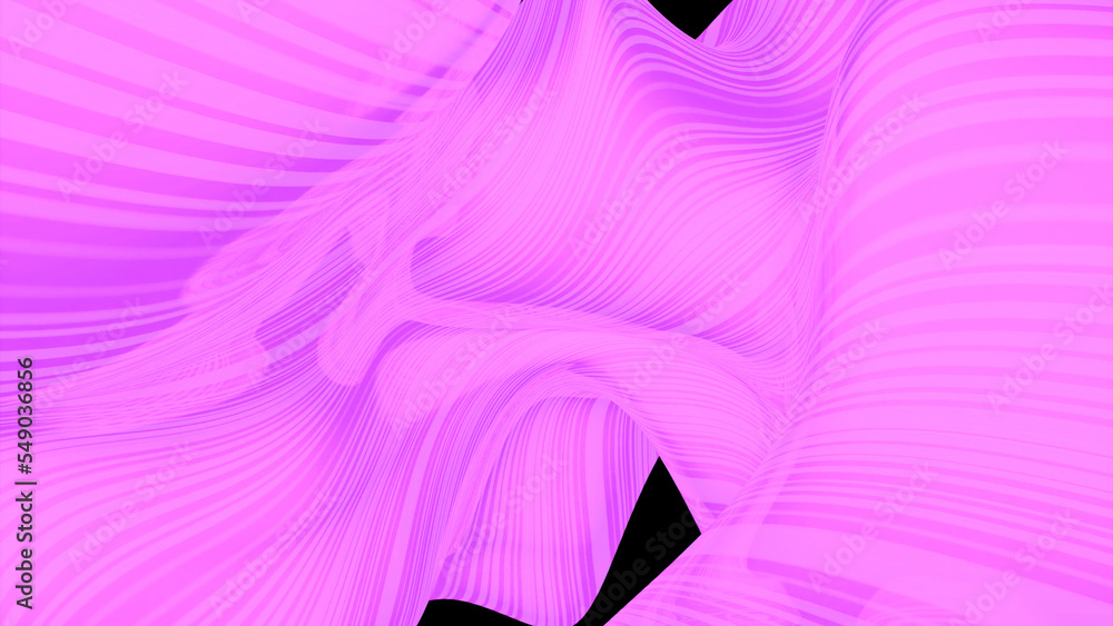 Poster black background. design. huge blots of light turquoise and purple in abstraction rotating in differ