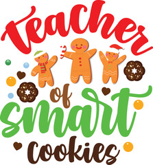 Christmas Teacher Cute Gingerbread Cookies