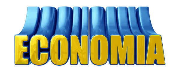 Selo 3d frontal Economia azul