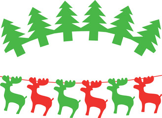 a simple garland of paper. garland christmas