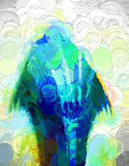 Abstract Digital ghostly background