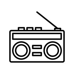 Radio icon. sign for mobile concept and web design. vector illustration