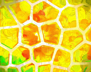 Abstract background with honeycombs