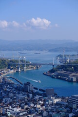 千光寺から望んだ瀬戸内海の景色