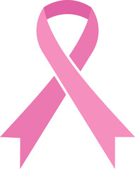 breast cancer awareness pink ribbon flat icon