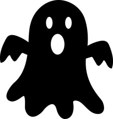 Cute cartoon ghost isolated illustration