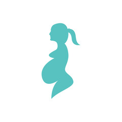 Pregnant template vector icon
