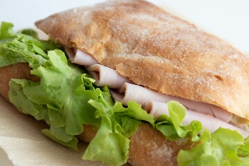 Ham and Cheese Ciabatta Bread