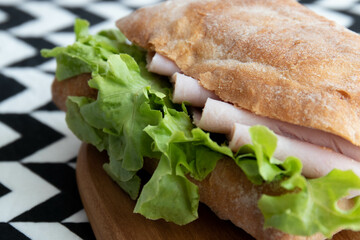Ham and Cheese Ciabatta Bread